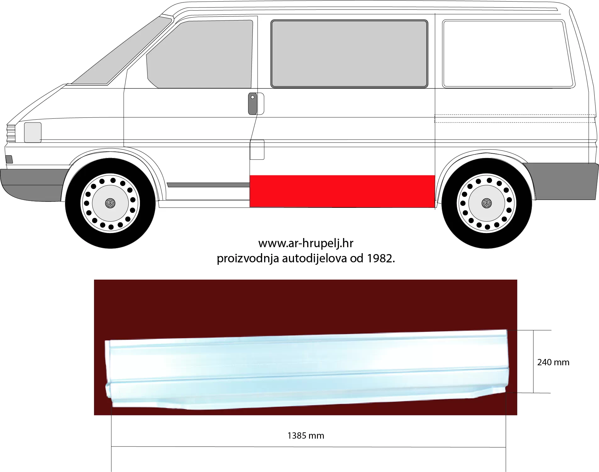 VW TRANSPORTER / CARAVELLE IV BUS (70XB, 70XC, 7DB, 7