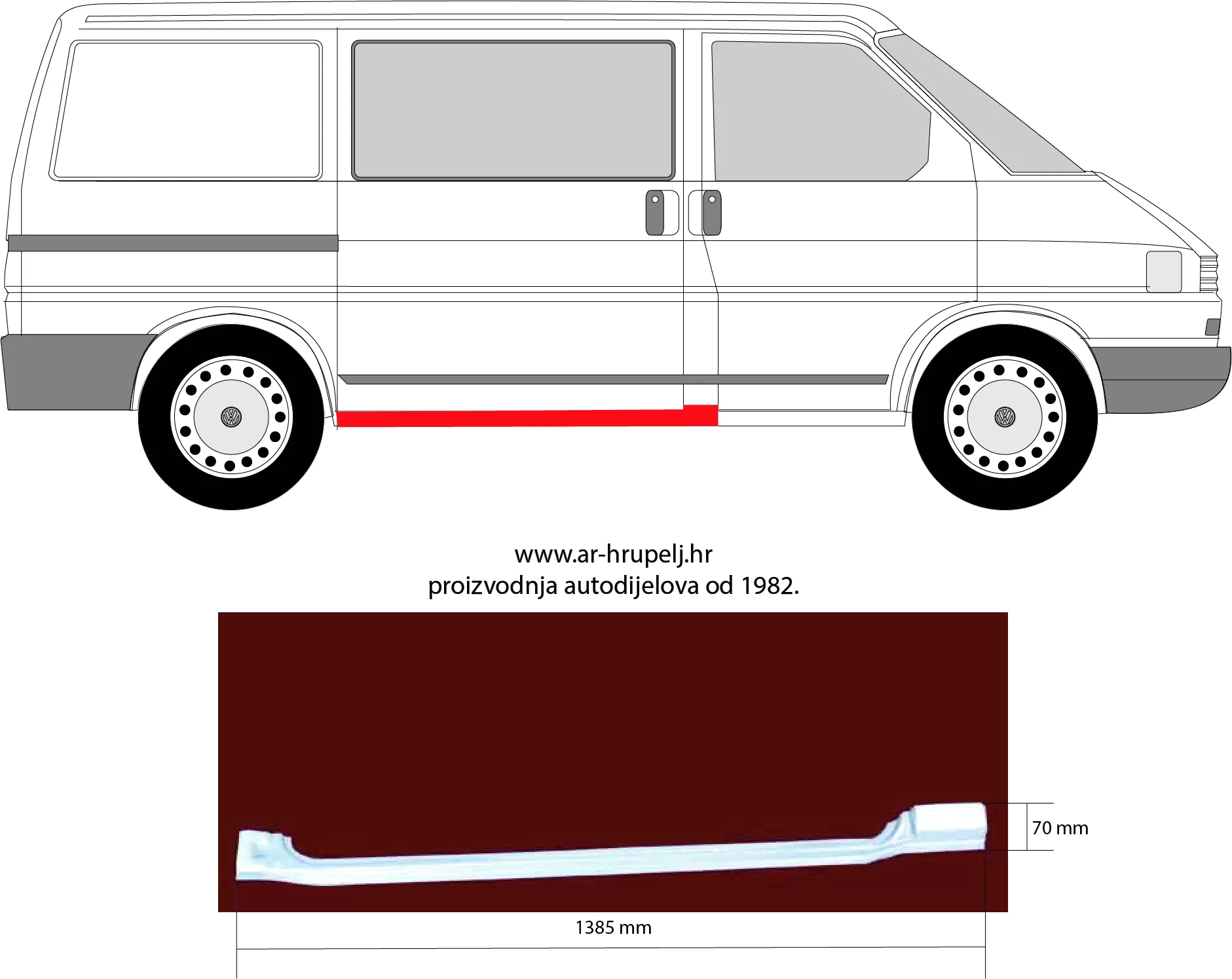 VW TRANSPORTER / CARAVELLE IV BUS (70XB, 70XC, 7DB, 7