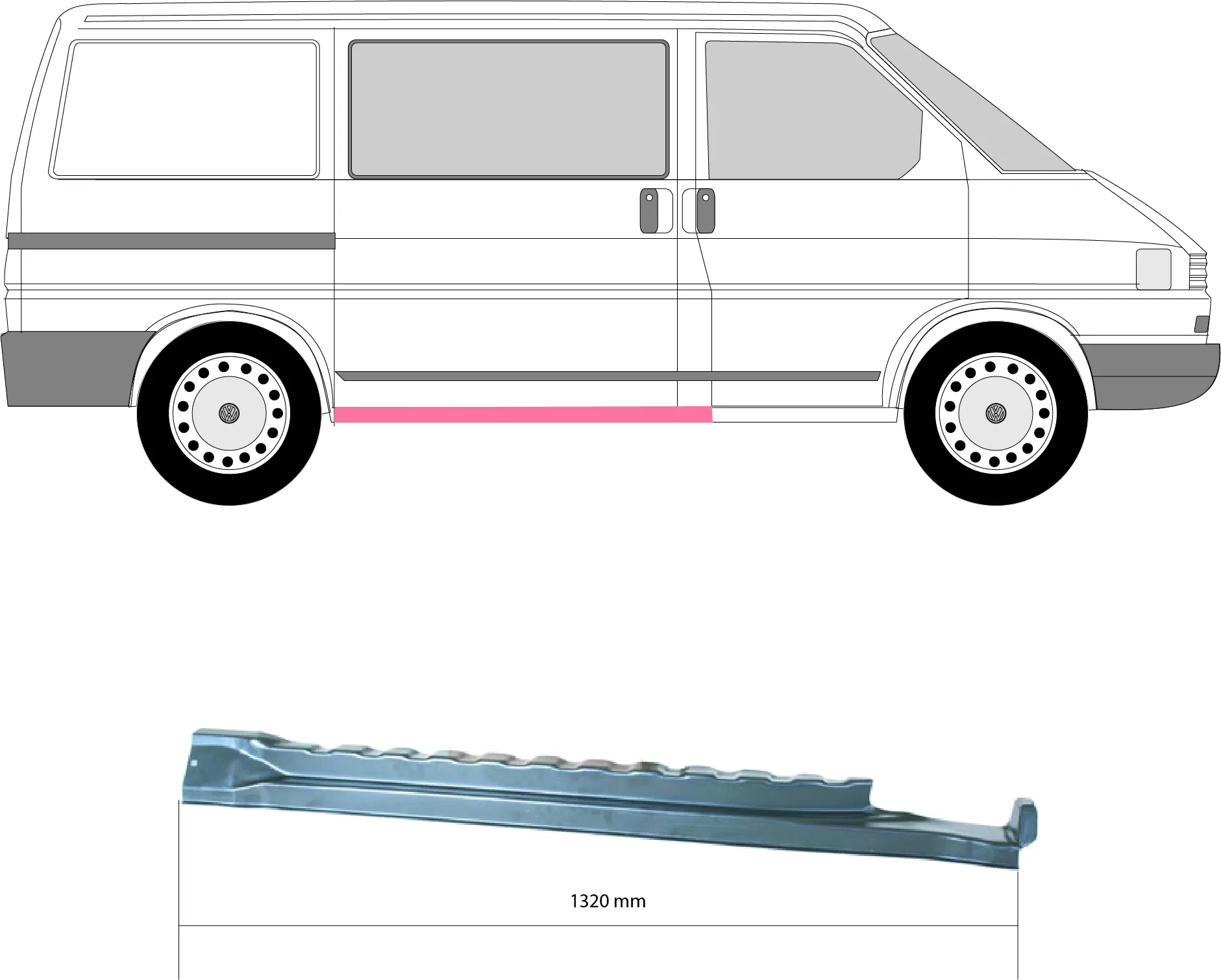 VW TRANSPORTER / CARAVELLE IV BUS (70XB, 70XC, 7DB, 7