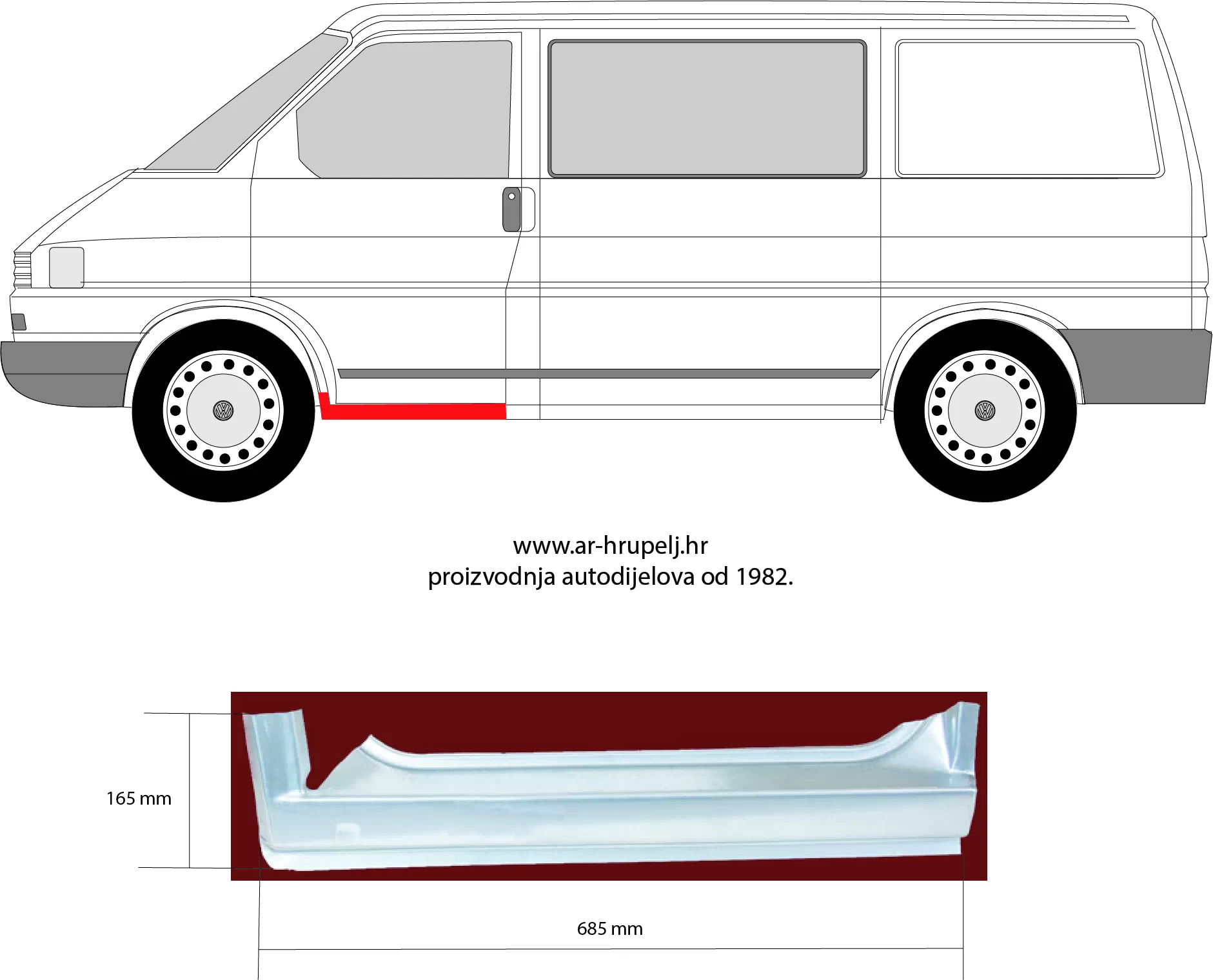 VW TRANSPORTER / CARAVELLE IV BUS (70XB, 70XC, 7DB, 7
