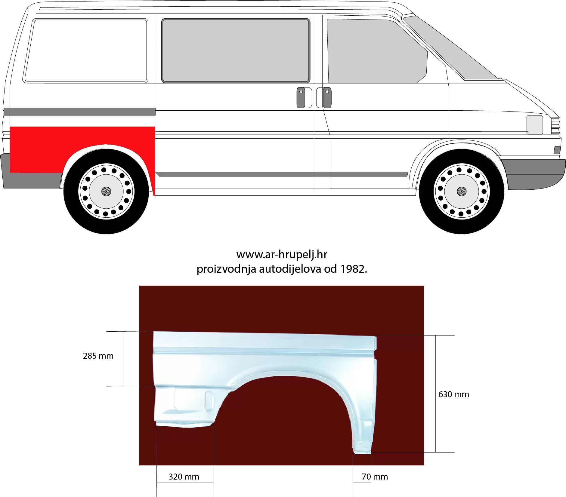 VW TRANSPORTER / CARAVELLE IV BUS (70XB, 70XC, 7DB, 7