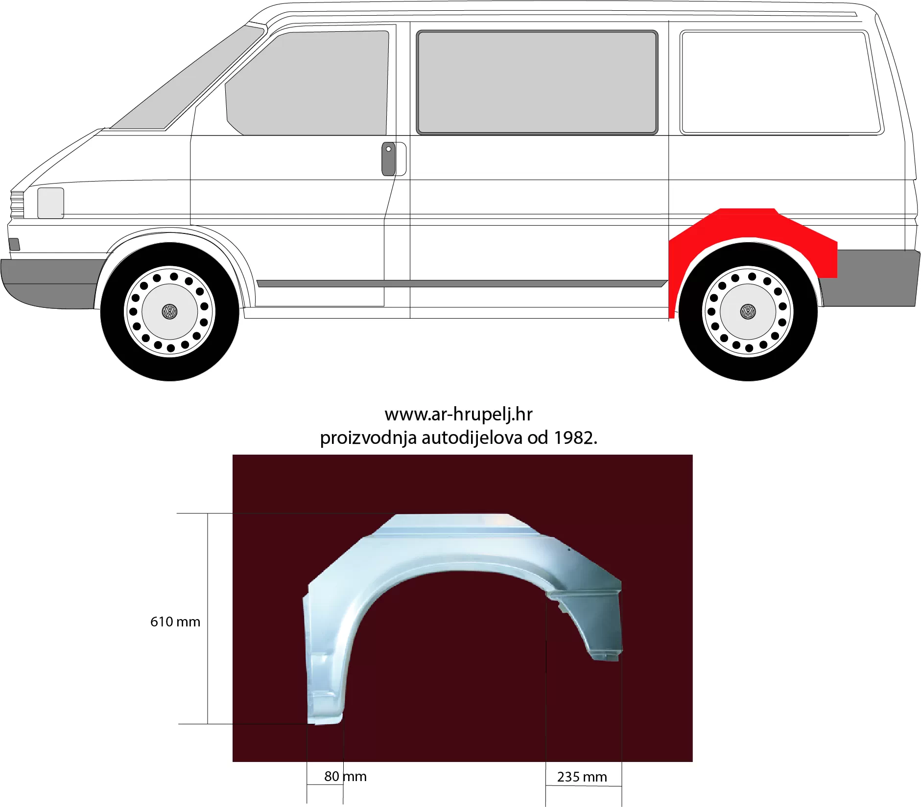 VW TRANSPORTER / CARAVELLE IV BUS (70XB, 70XC, 7DB, 7